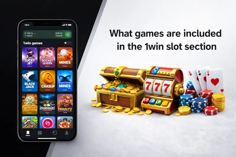 What games are included in the 1win slot section